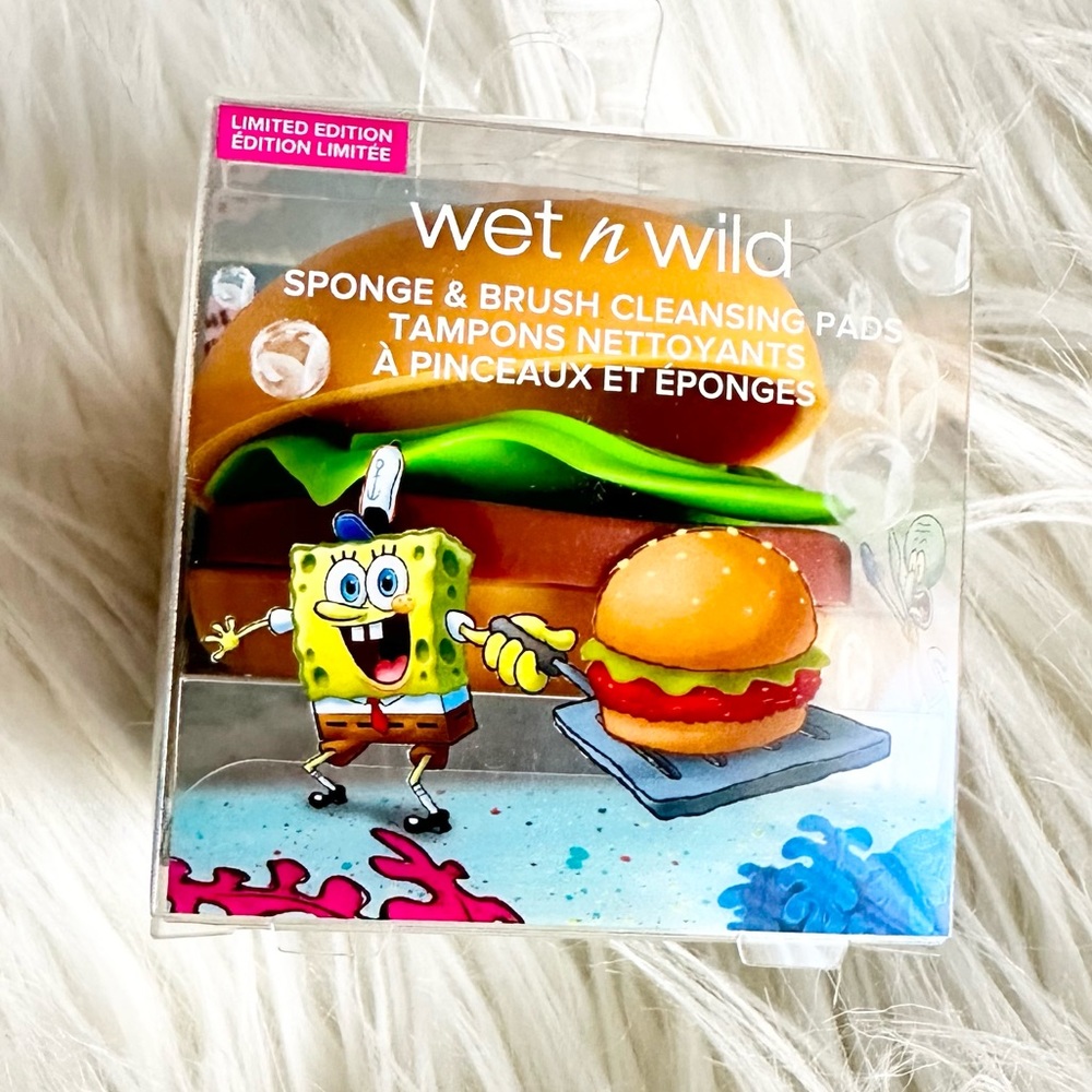 LIMITED EDITION SPONGEBOB SQUAREPANTS KRABBY PATTY 4 PC CLEANSING PADS